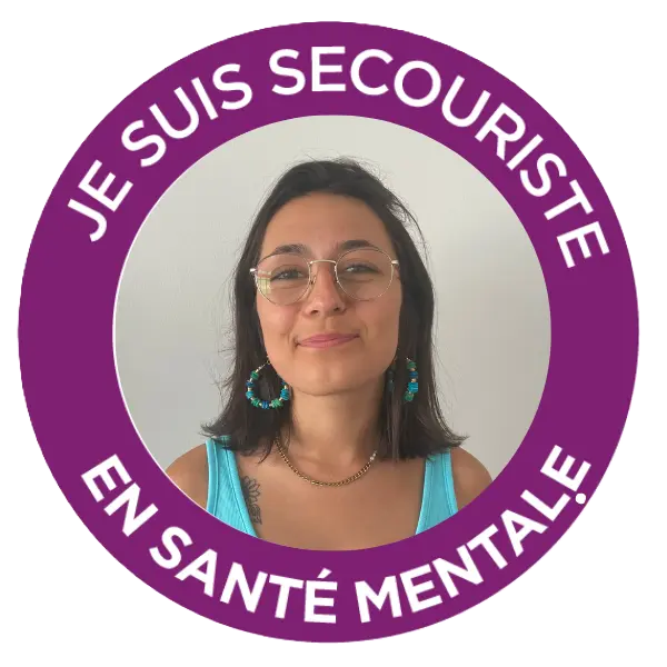 Badge secouriste Camille Sabatier, chargée de communication dans le Groupe LG